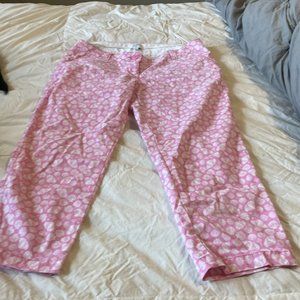 Crown & Ivy pink and white pants